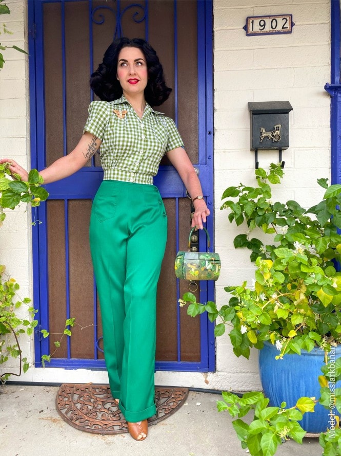 Katharine Trousers Emerald Soft
