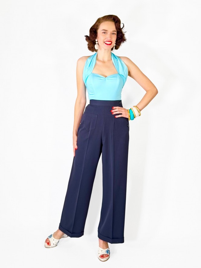 Katharine Trousers Navy Soft
