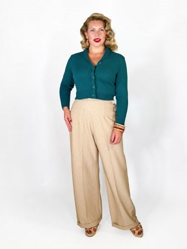 Katharine Trousers Pinstripe Fudge