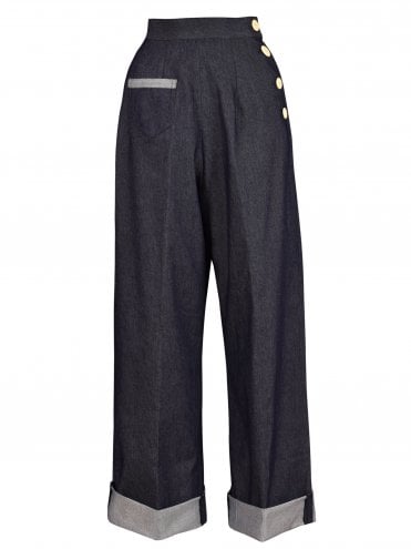 Katharine Trousers Soft Blue Denim