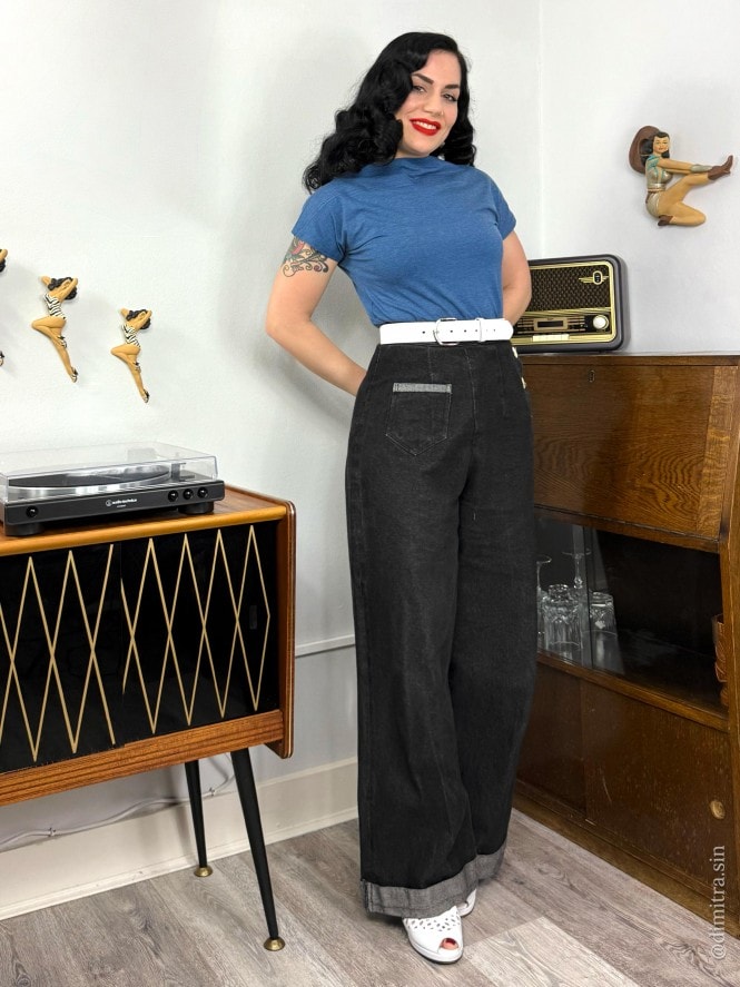 Katharine Trousers Tough Black Denim