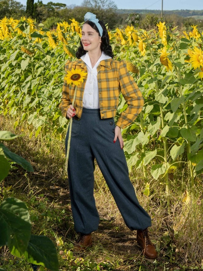 Katharine Trousers Wool Airforce