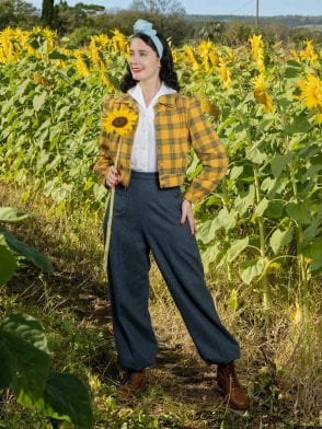 Katharine Trousers Wool Airforce