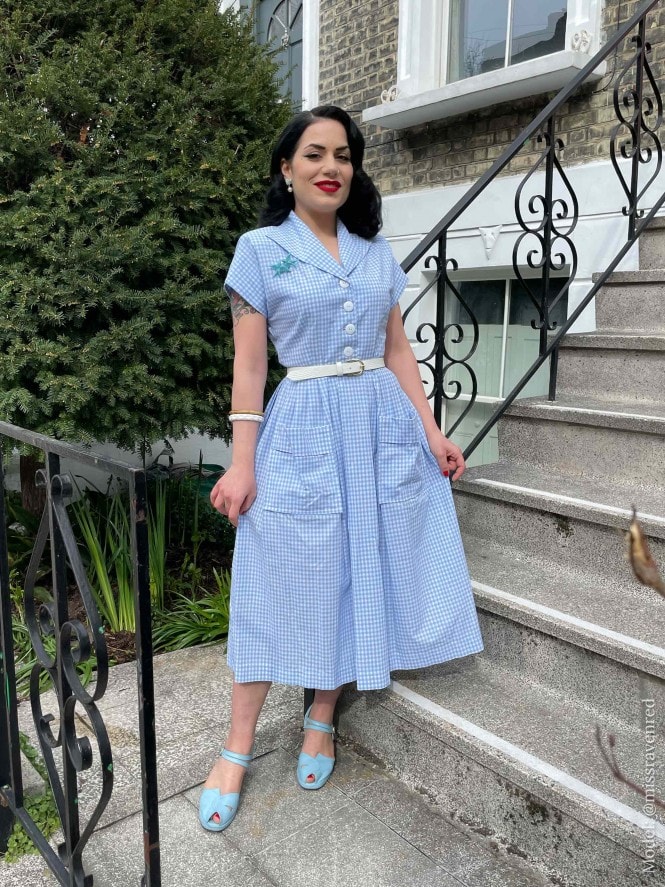 Kitty Gingham Blue