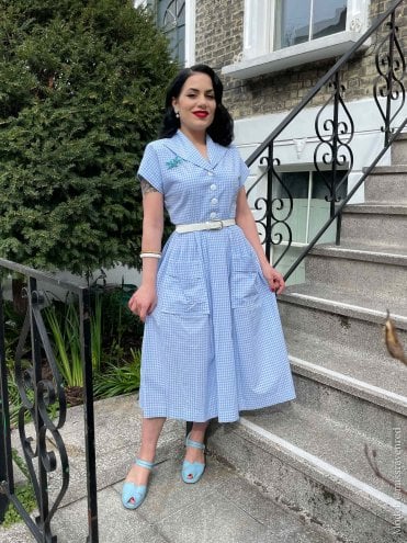 Kitty Gingham Blue