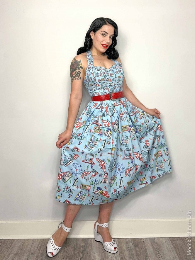 Kitty Skirt Fairground Blue