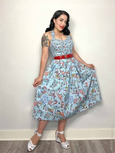 Kitty Skirt Fairground Blue
