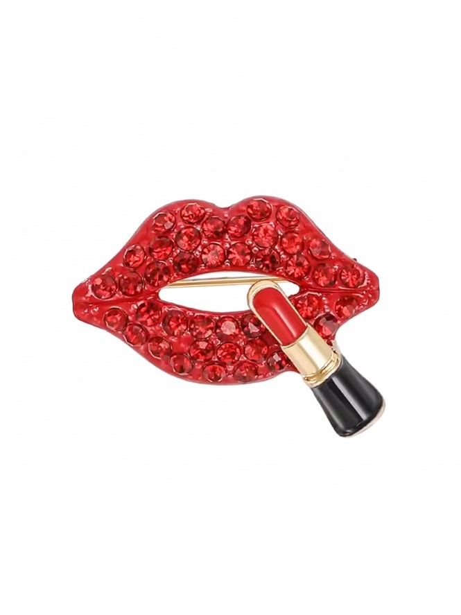 Lipstick Kisses Brooch