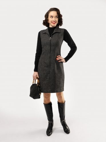 Ludella Dress Dogtooth Grey