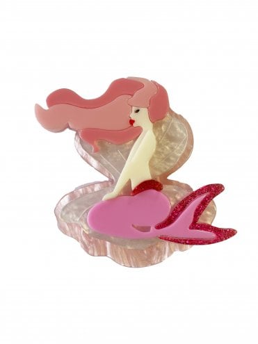 Mermaid Brooch Pink