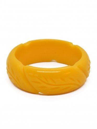 Midi Leaf Carved Bangle Piccalilly