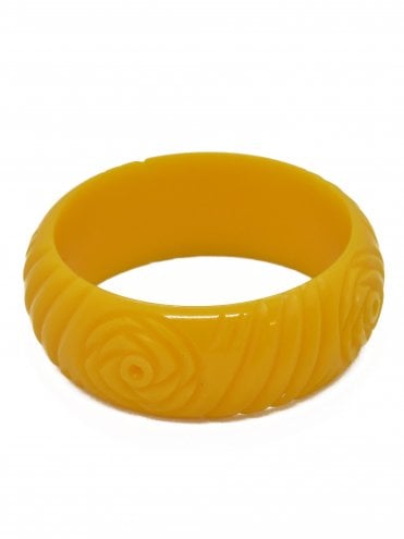 Midi Rose Carved Bangle Piccalilly