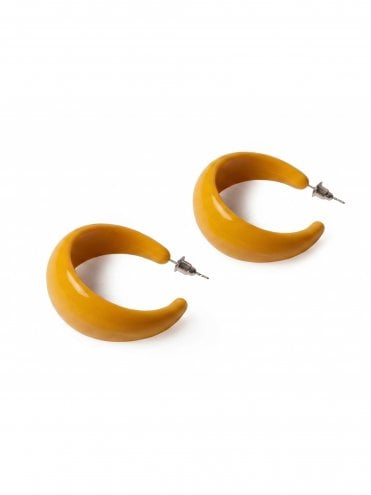 Mustard Hoops Earrings