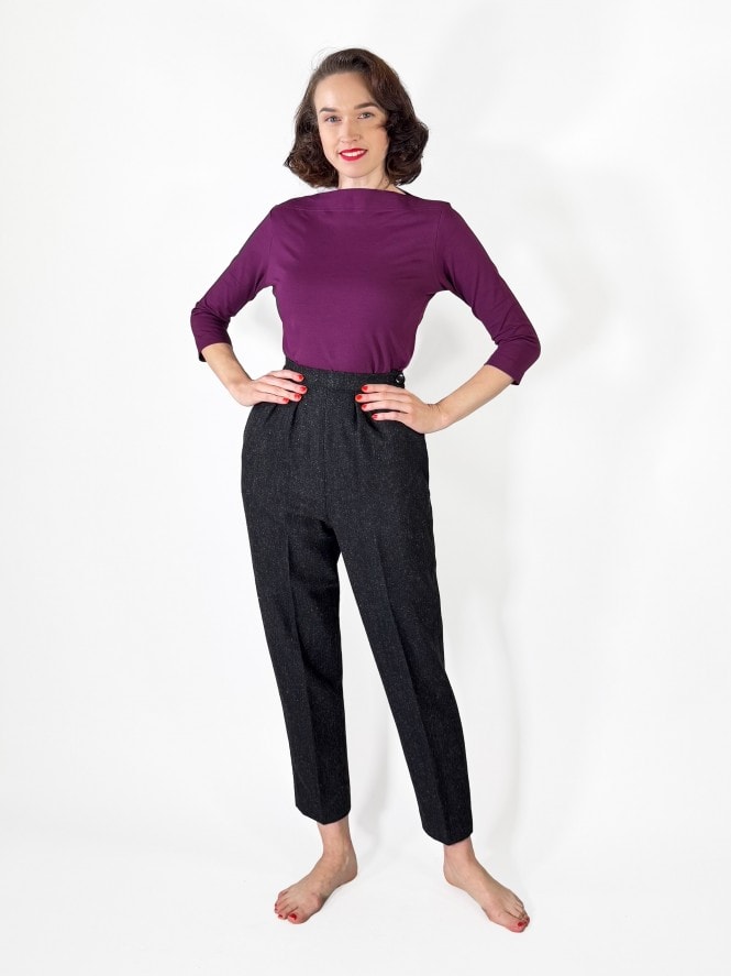 Natalie Trousers Charcoal Wool