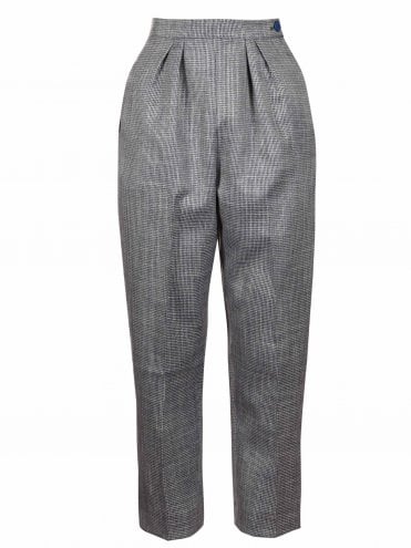 Natalie Trousers Mini Dogtooth Navy Sparkle