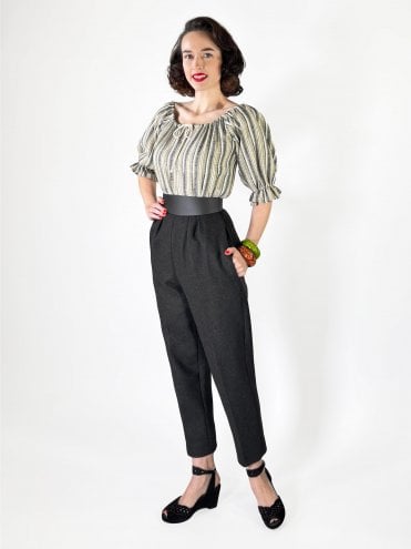 Natalie Trousers Wool/Cashmere Charcoal