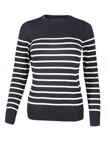 Navy Striped Knit Jumper