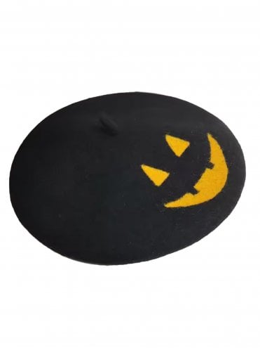 New! Jack'O'Lantern Beret Black