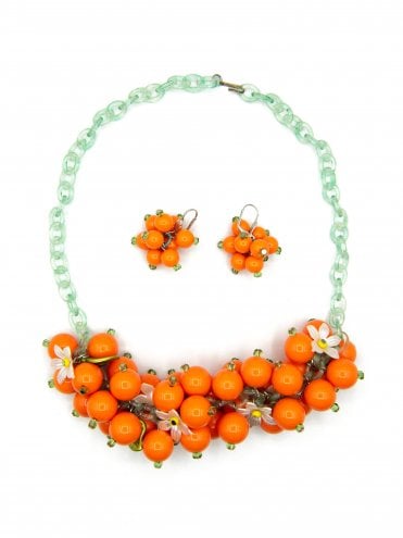 Orange Blossom Necklace Set