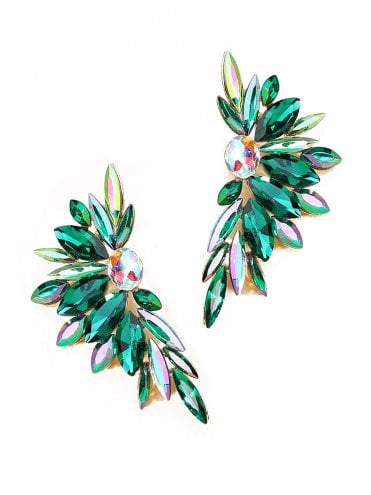 Peacock Emerald Earrings