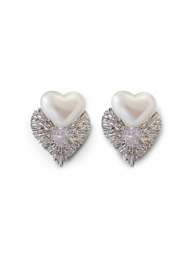 Pearl Hearts Earrings