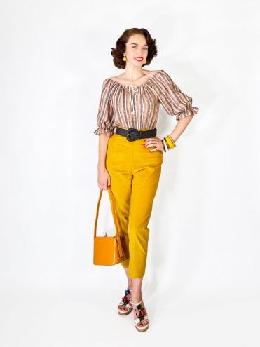 Pedal Pushers Corduroy Gold