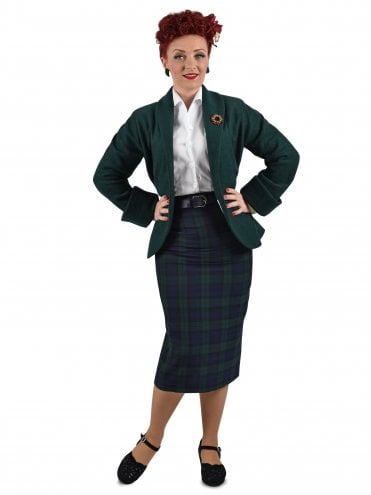 50s-1950s-Vivien-of-Holloway-Best-Vintage-Style-Reproduction-Pencil-Skirt-Blackwatch-Rockabilly-Swing-Pinup