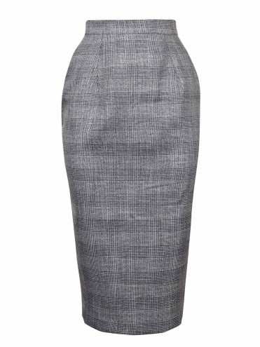50s-1950s-Vivien-of-Holloway-Best-Vintage-Style-Reproduction-Pencil-Skirt-Tartan-Blue-Sparkle-Rockabilly-Swing-Pinup