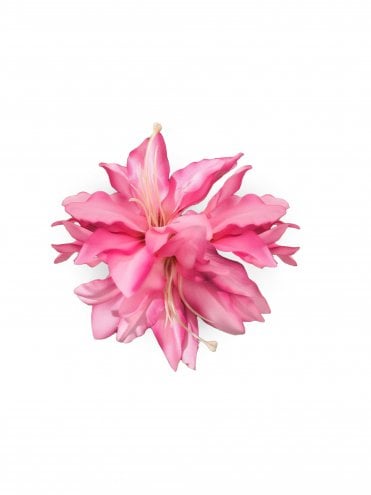 Pink Lilies Hair Clip