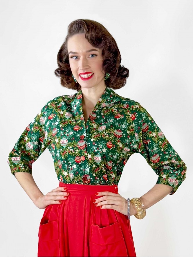 Raglan Blouse Bauble Green