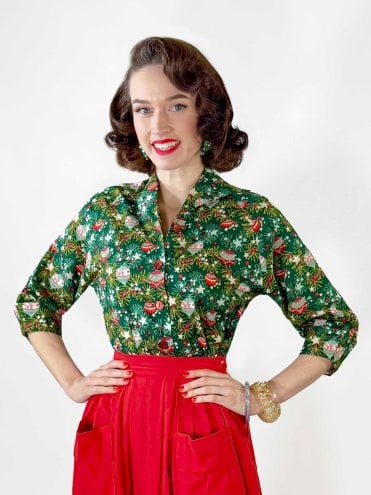 Raglan Blouse Bauble Green