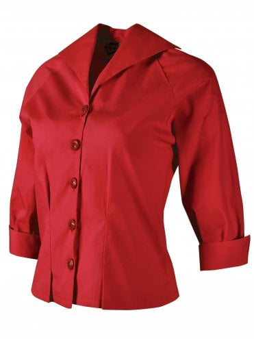 Raglan Blouse Blood Red