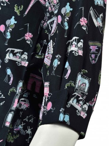 Raglan Blouse Paris Black