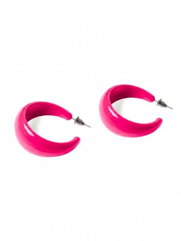 Raspberry Hoops Earrings