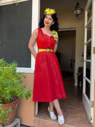 Red Betty Sundress Bolero Set
