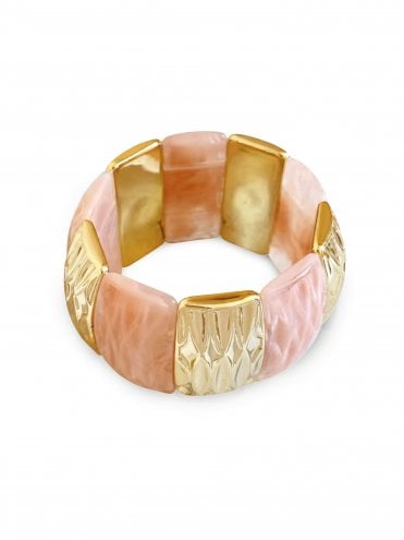 Rose Quarts Gold Bracelet