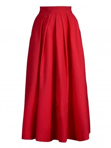 50s-1950s-Vivien-of-Holloway-Best-Vintage-Reproduction-Rockabilly-Swing-Pinup-Cotton-a-line-Skirt-red-cotton