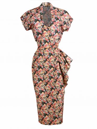Sarong Floral Skull