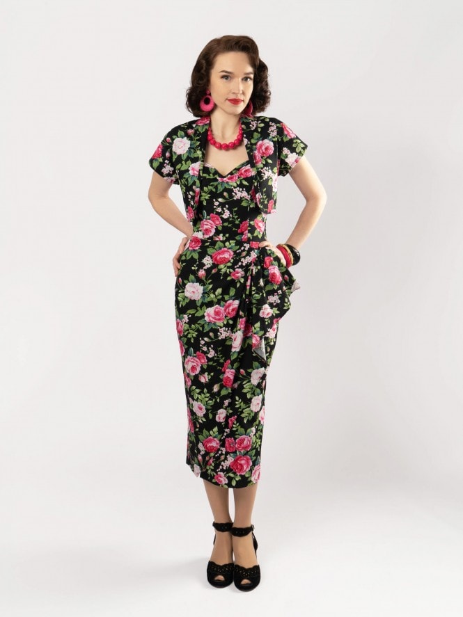 Sarong Rose Black Pink