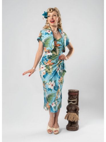 Sarong Set Hibiscus Sky