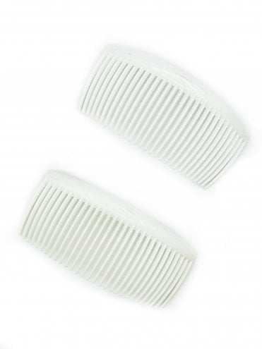 Set of 2 Large Hair Comb White