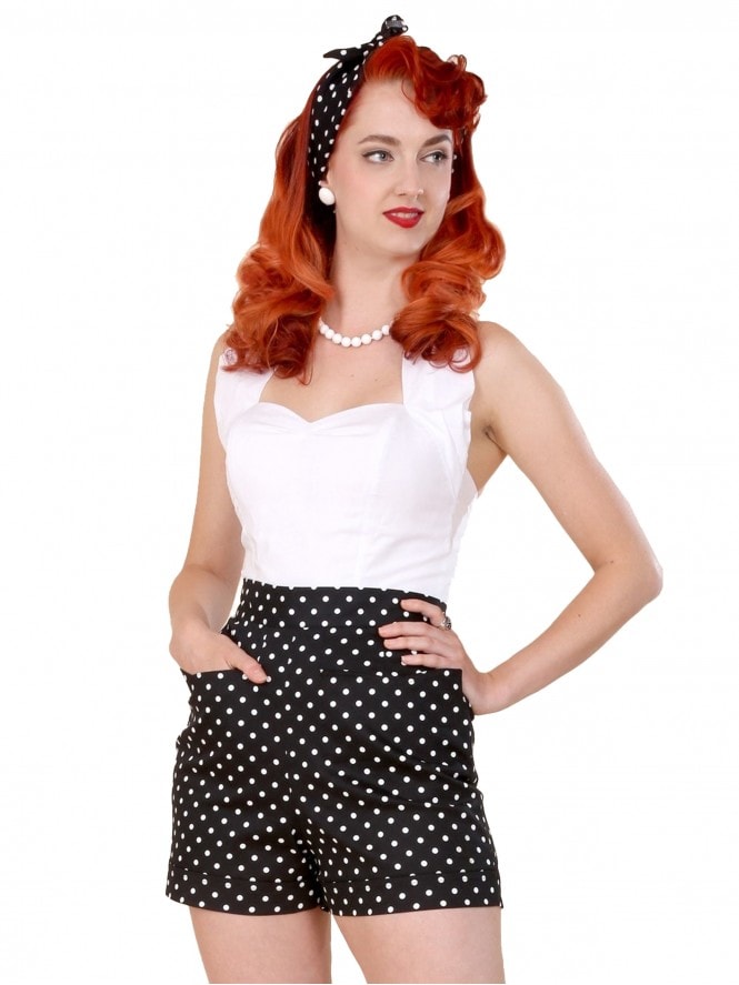 Shorts Black White Spot
