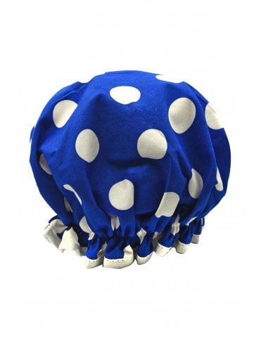 Shower Cap Royal Polka Dot