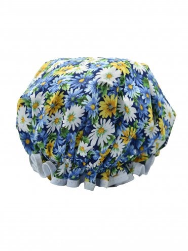 Shower Cap Wildflowers Blue