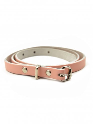 Skinny Leather Belt Baby Pink