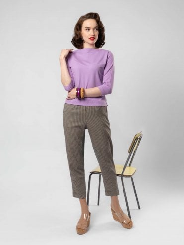 Slash Neck Top Lavender