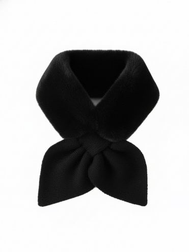 Snow Bunny Neck Wrap Black