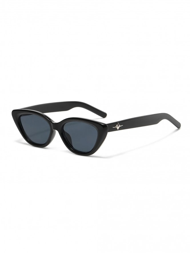 Starburst Cat Eye Sunglasses Black
