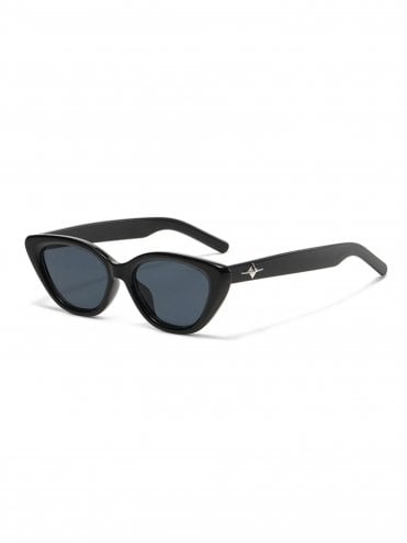 Starburst Cat Eye Sunglasses Black