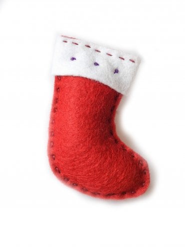 Stocking Felt Brooch